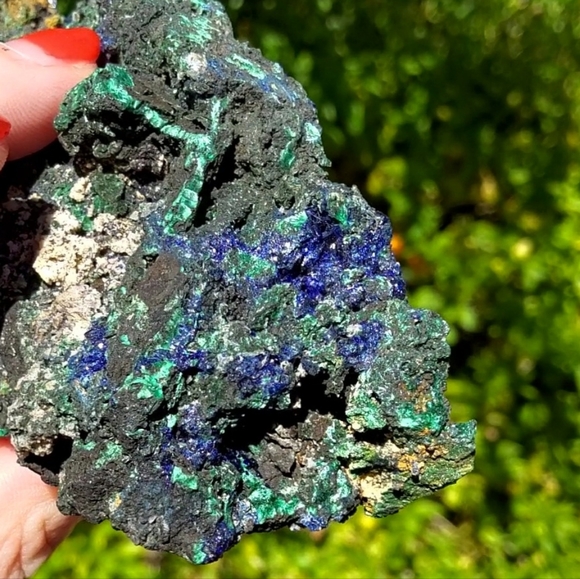 Large Sparkling Malachite & Azurite Specimen - Picture 17 of 17